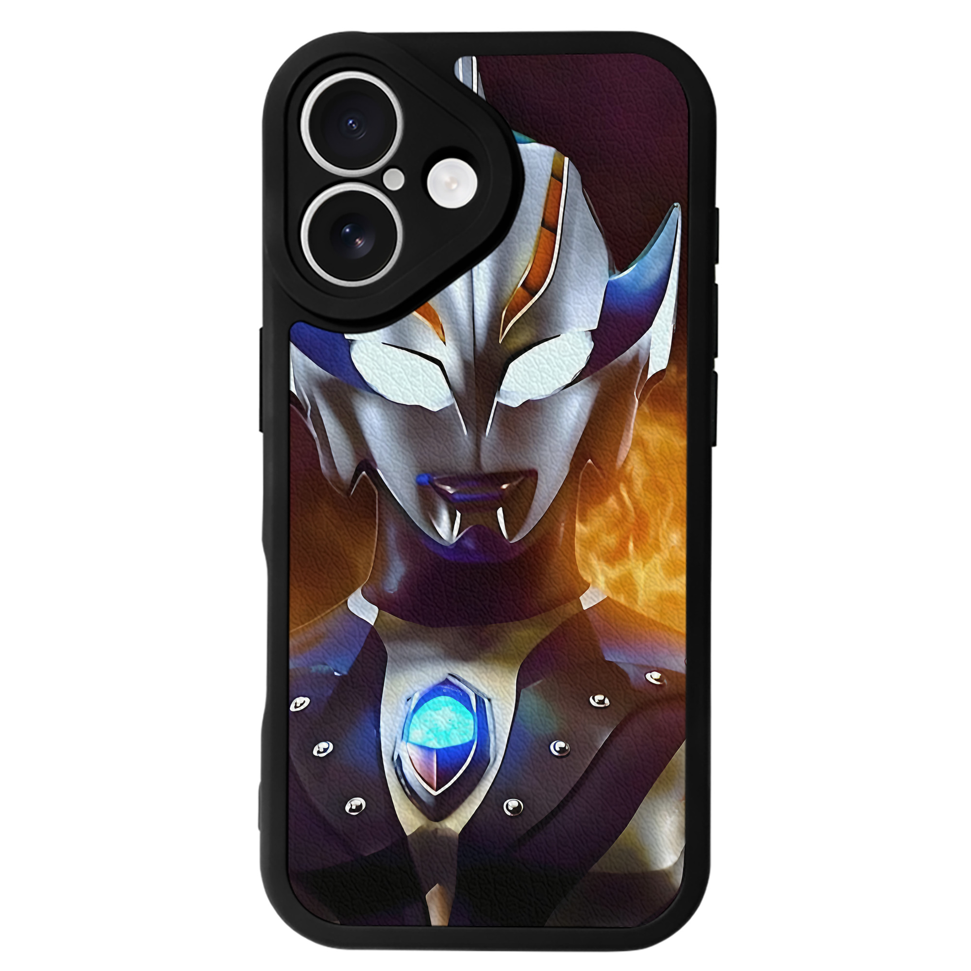 （画像用） ウルトラマン Ultraman 【iPhone 16シリーズ対応】シリコンスマホケース（レザー調） 材質：シリコン